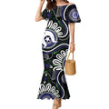 Torres Strait Islander Aboriginal Dot Painting Personalised Mermaid Dress