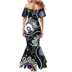 Torres Strait Islander Aboriginal Dot Painting Personalised Mermaid Dress