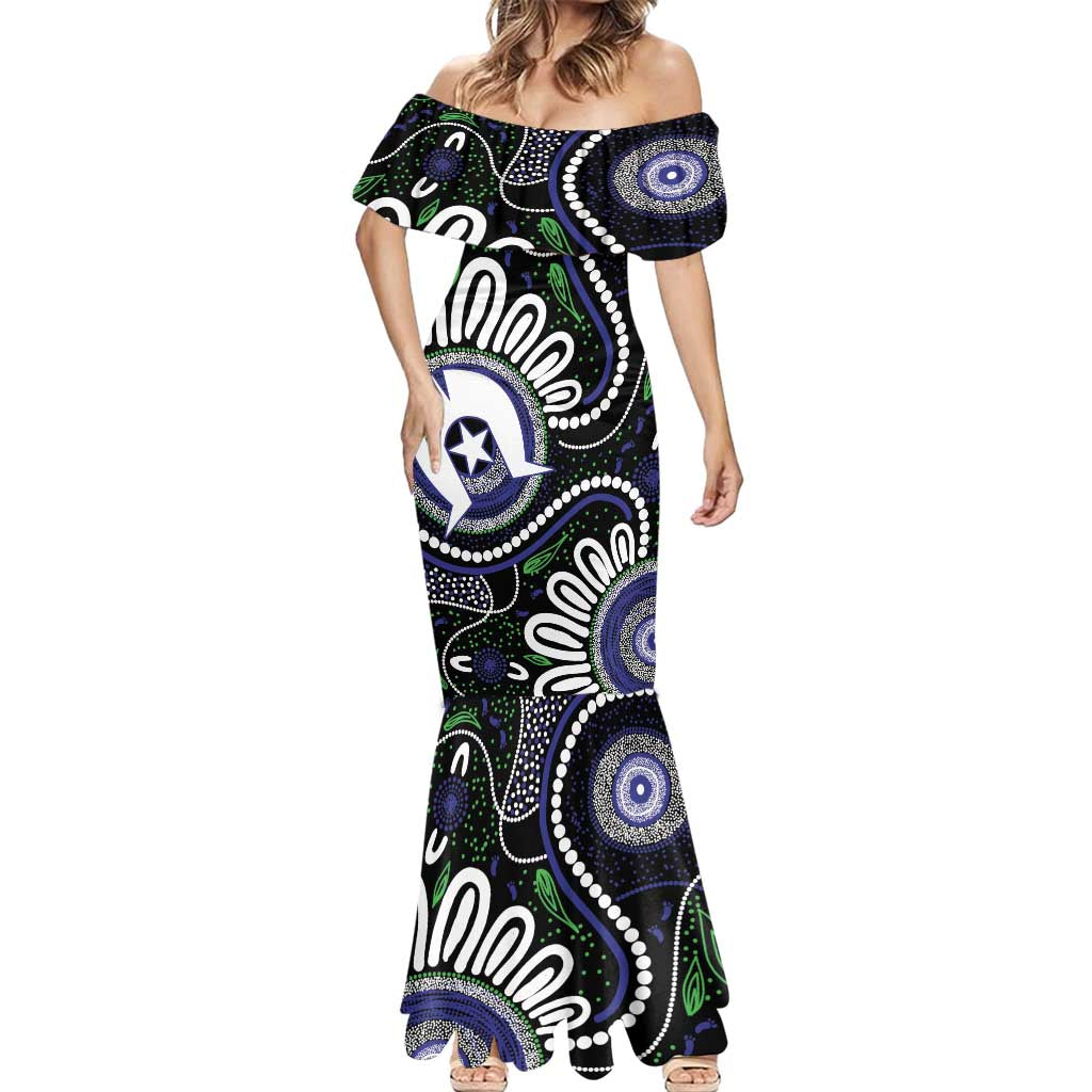 Torres Strait Islander Aboriginal Dot Painting Personalised Mermaid Dress