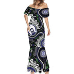 Torres Strait Islander Aboriginal Dot Painting Personalised Mermaid Dress