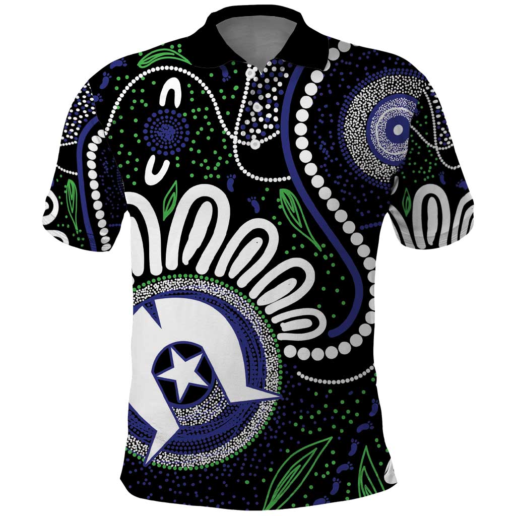 Torres Strait Islander Aboriginal Dot Painting Personalised Polo Shirt