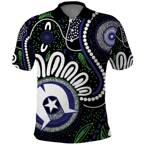 Torres Strait Islander Aboriginal Dot Painting Personalised Polo Shirt