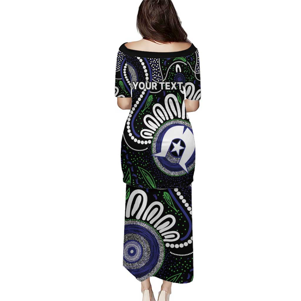 Torres Strait Islander Aboriginal Dot Painting Personalised Puletasi