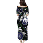 Torres Strait Islander Aboriginal Dot Painting Personalised Puletasi