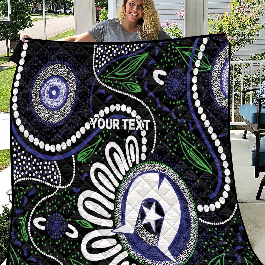 Torres Strait Islander Aboriginal Dot Painting Personalised Quilt