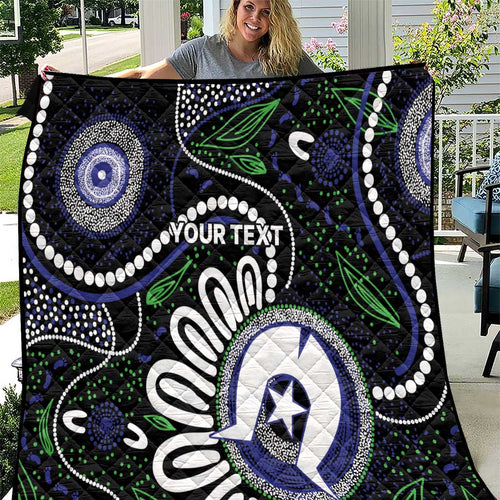 Torres Strait Islander Aboriginal Dot Painting Personalised Quilt