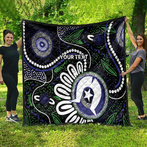 Torres Strait Islander Aboriginal Dot Painting Personalised Quilt