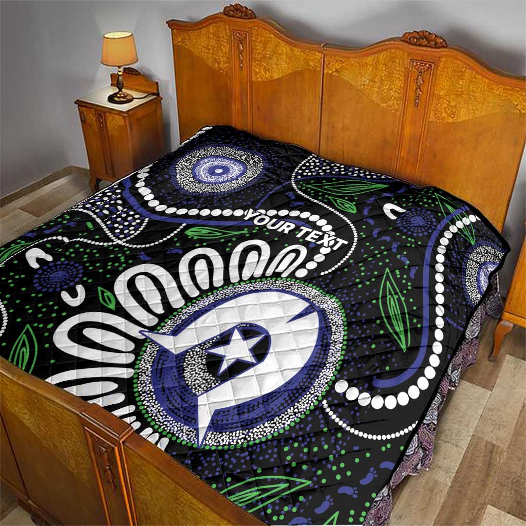 Torres Strait Islander Aboriginal Dot Painting Personalised Quilt