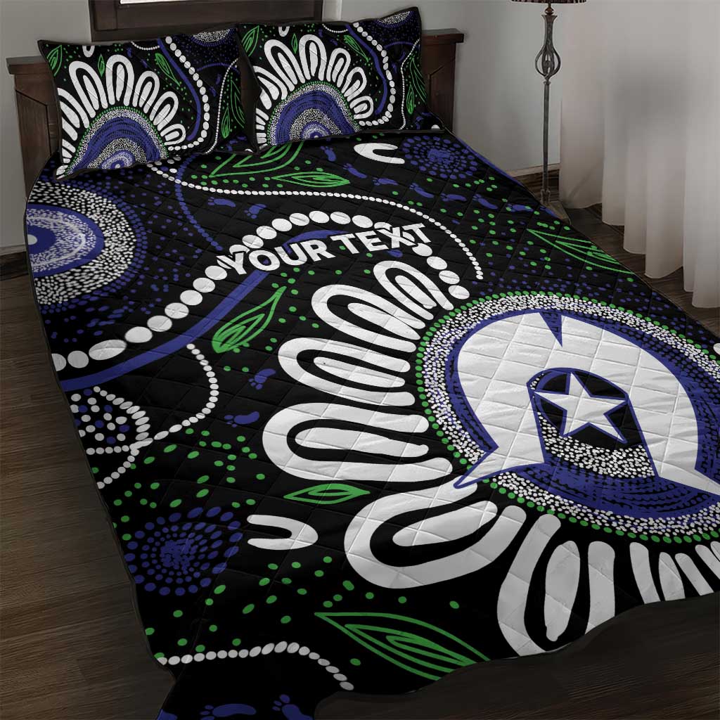 Torres Strait Islander Aboriginal Dot Painting Personalised Quilt Bed Set