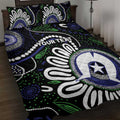 Torres Strait Islander Aboriginal Dot Painting Personalised Quilt Bed Set