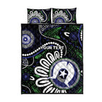 Torres Strait Islander Aboriginal Dot Painting Personalised Quilt Bed Set