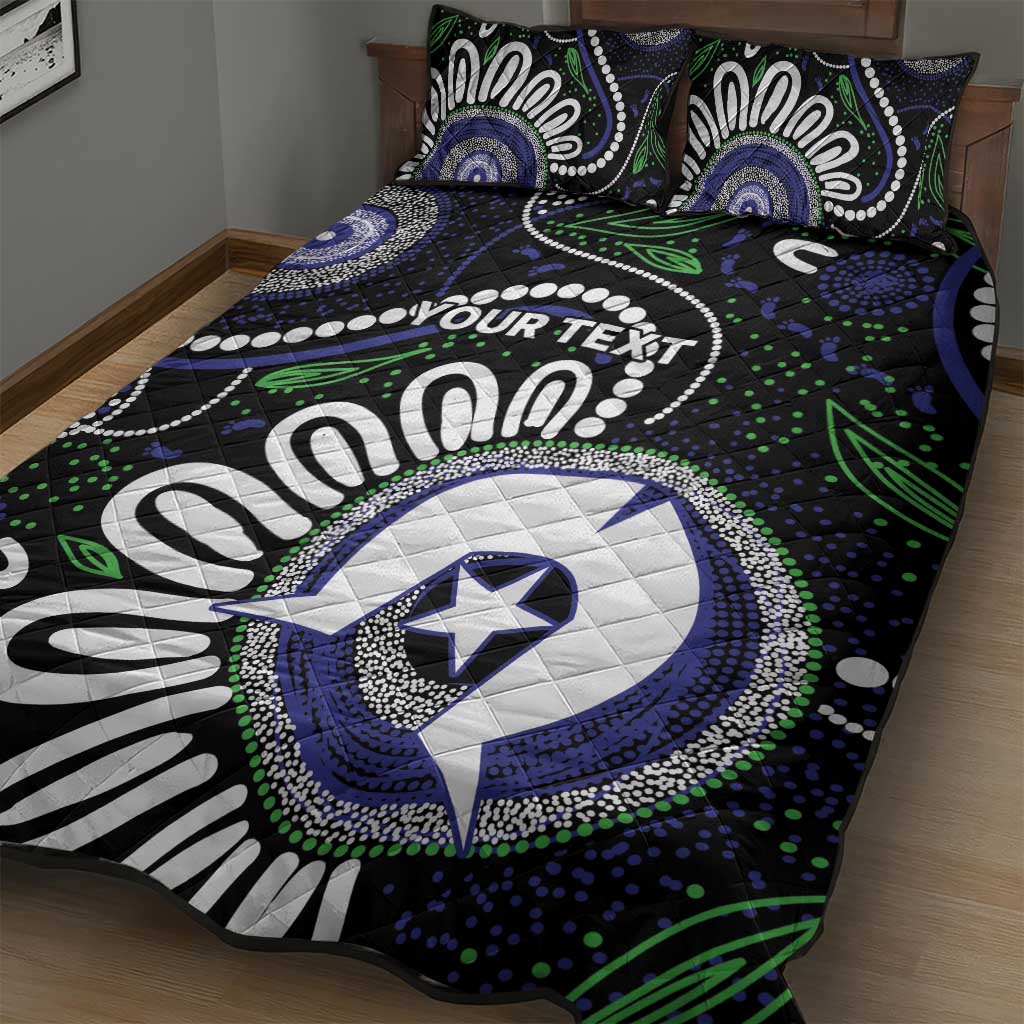 Torres Strait Islander Aboriginal Dot Painting Personalised Quilt Bed Set