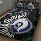 Torres Strait Islander Aboriginal Dot Painting Personalised Quilt Bed Set