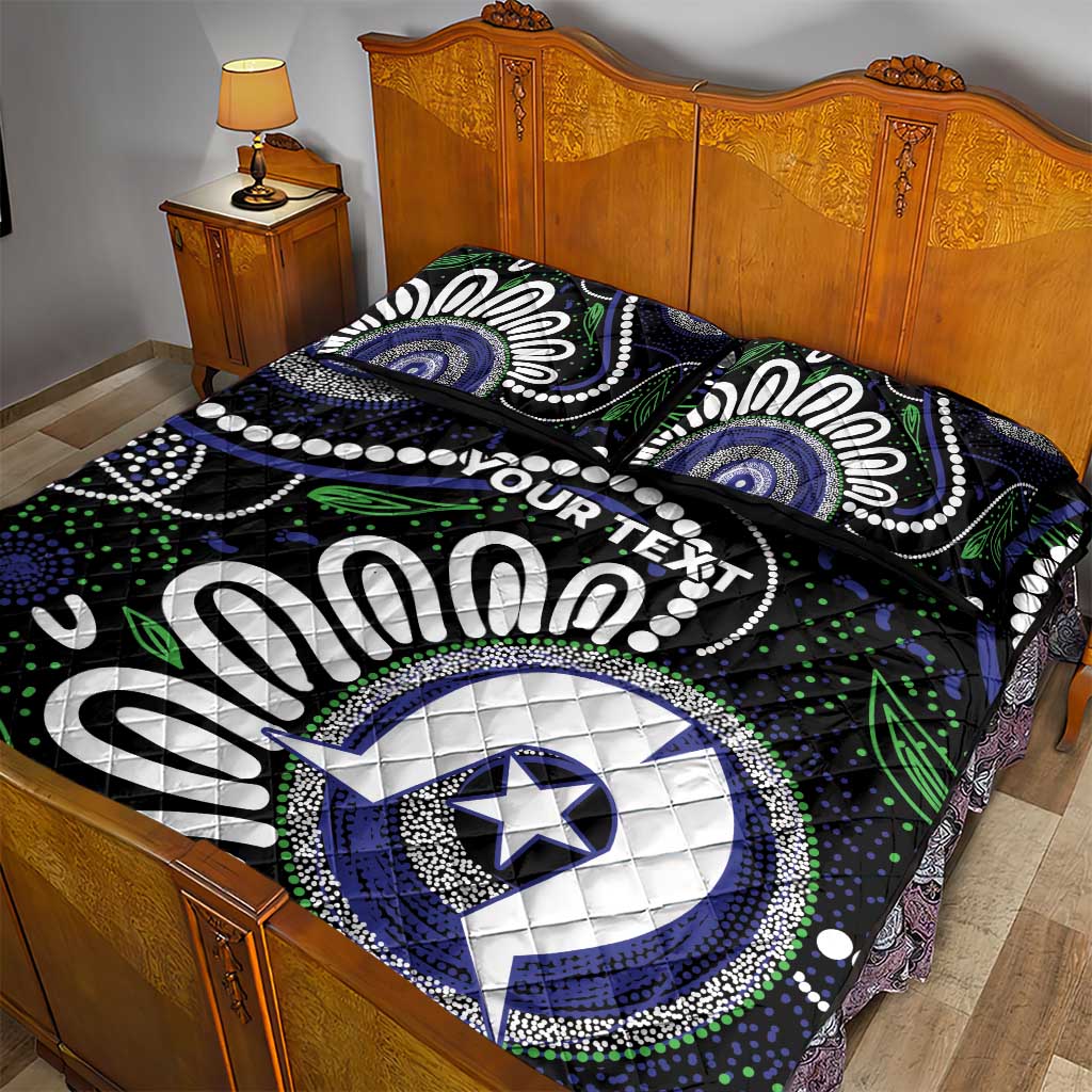 Torres Strait Islander Aboriginal Dot Painting Personalised Quilt Bed Set