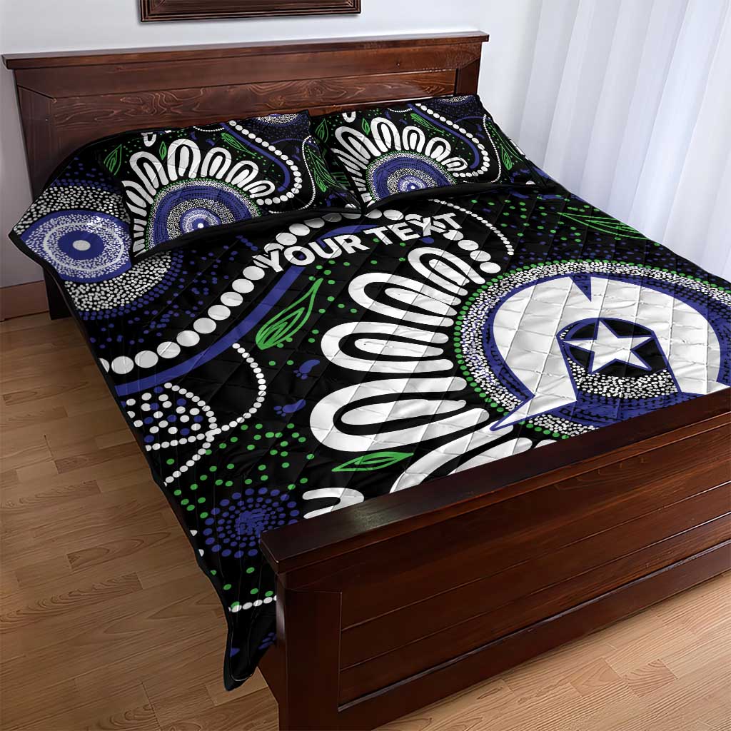 Torres Strait Islander Aboriginal Dot Painting Personalised Quilt Bed Set