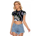 Torres Strait Islander Aboriginal Dot Painting Personalised Raglan Cropped T Shirt