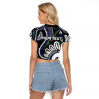 Torres Strait Islander Aboriginal Dot Painting Personalised Raglan Cropped T Shirt
