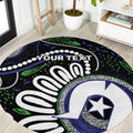 Torres Strait Islander Aboriginal Dot Painting Personalised Round Carpet