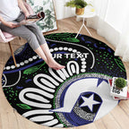 Torres Strait Islander Aboriginal Dot Painting Personalised Round Carpet