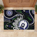 Torres Strait Islander Aboriginal Dot Painting Personalised Rubber Doormat