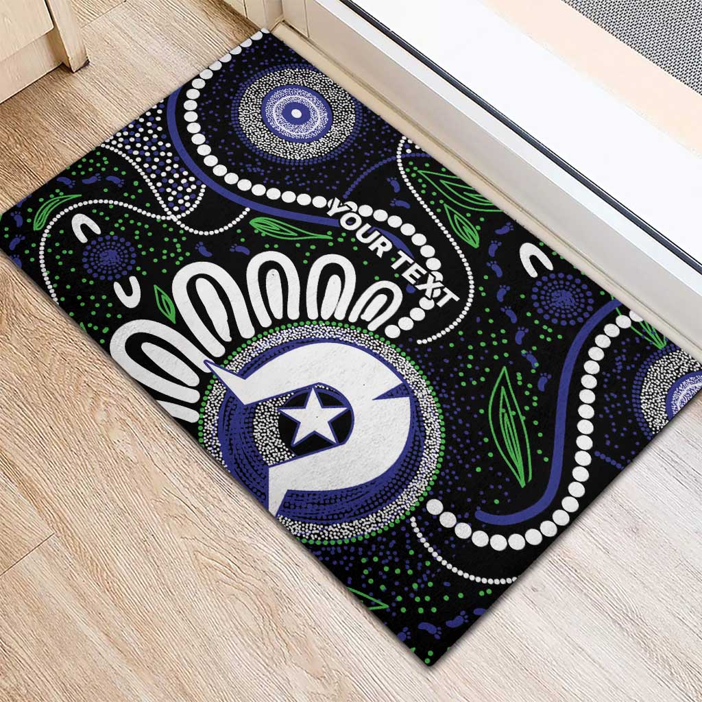 Torres Strait Islander Aboriginal Dot Painting Personalised Rubber Doormat