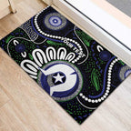 Torres Strait Islander Aboriginal Dot Painting Personalised Rubber Doormat