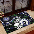 Torres Strait Islander Aboriginal Dot Painting Personalised Rubber Doormat