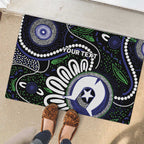 Torres Strait Islander Aboriginal Dot Painting Personalised Rubber Doormat