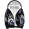 Torres Strait Islander Aboriginal Dot Painting Personalised Sherpa Hoodie