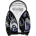 Torres Strait Islander Aboriginal Dot Painting Personalised Sherpa Hoodie