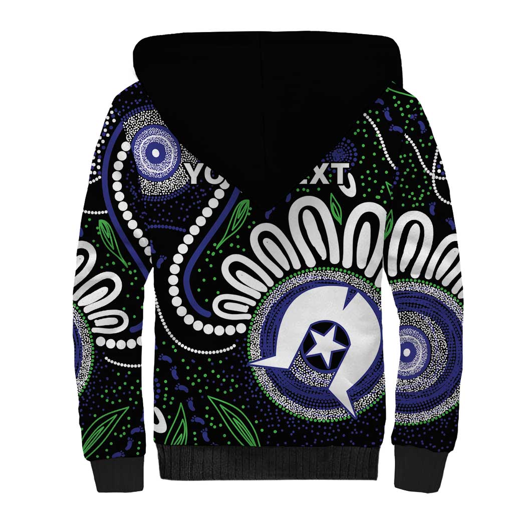 Torres Strait Islander Aboriginal Dot Painting Personalised Sherpa Hoodie