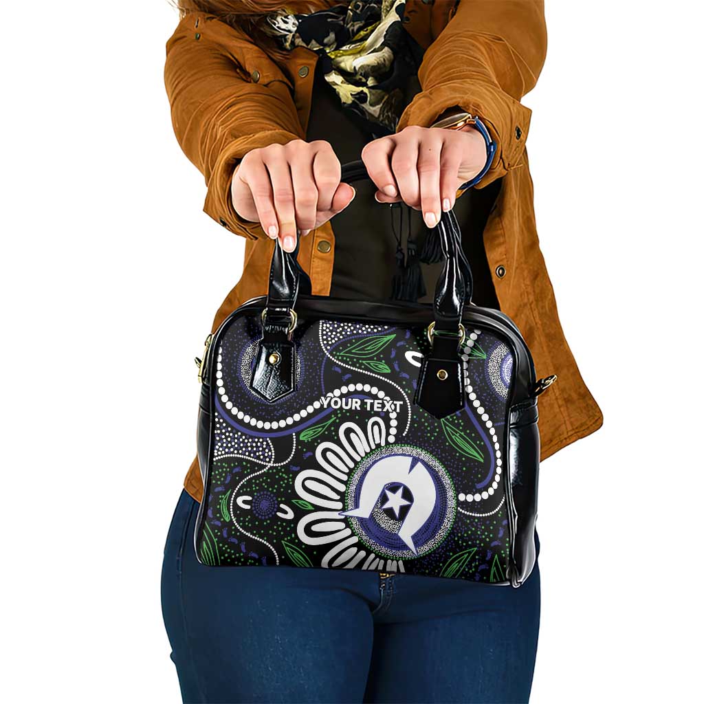 Torres Strait Islander Aboriginal Dot Painting Personalised Shoulder Handbag
