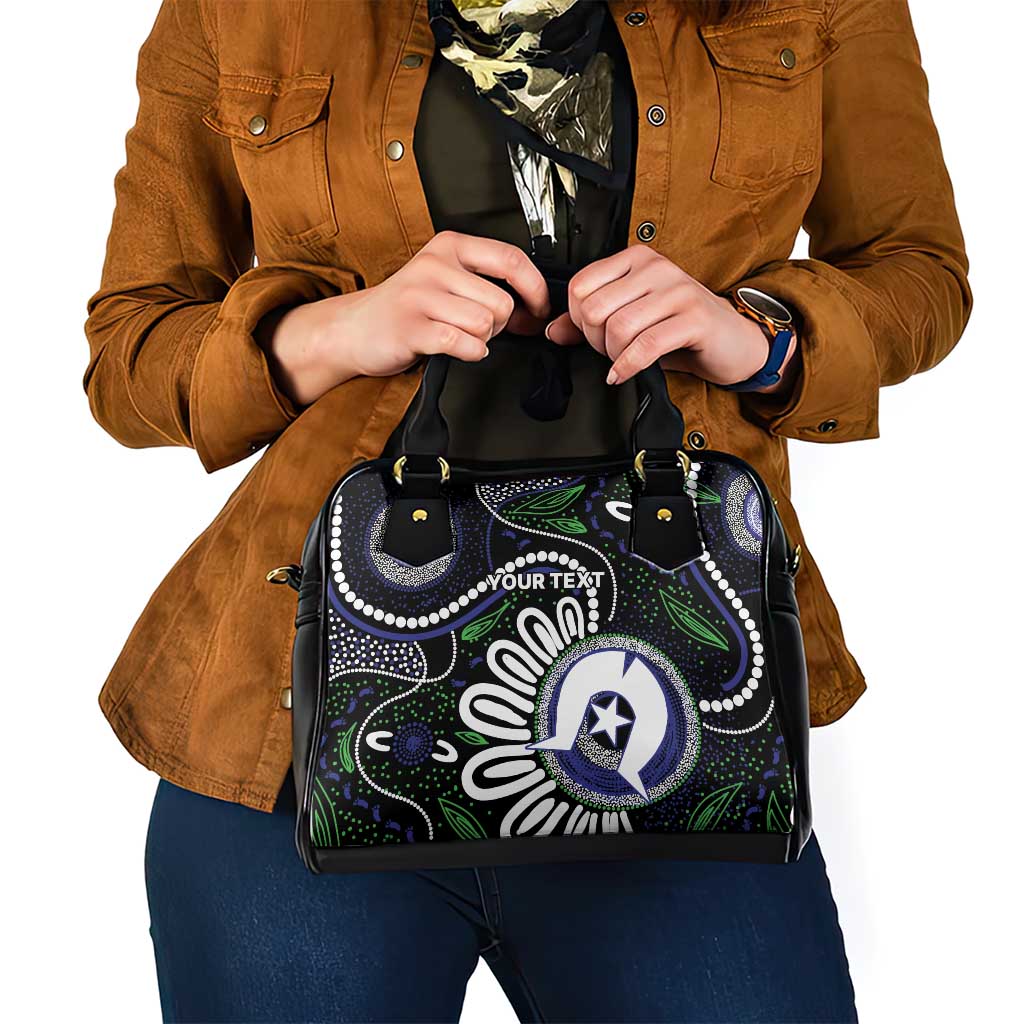 Torres Strait Islander Aboriginal Dot Painting Personalised Shoulder Handbag