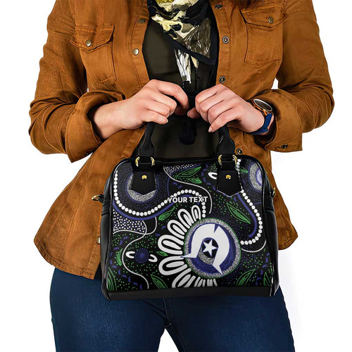 Torres Strait Islander Aboriginal Dot Painting Personalised Shoulder Handbag