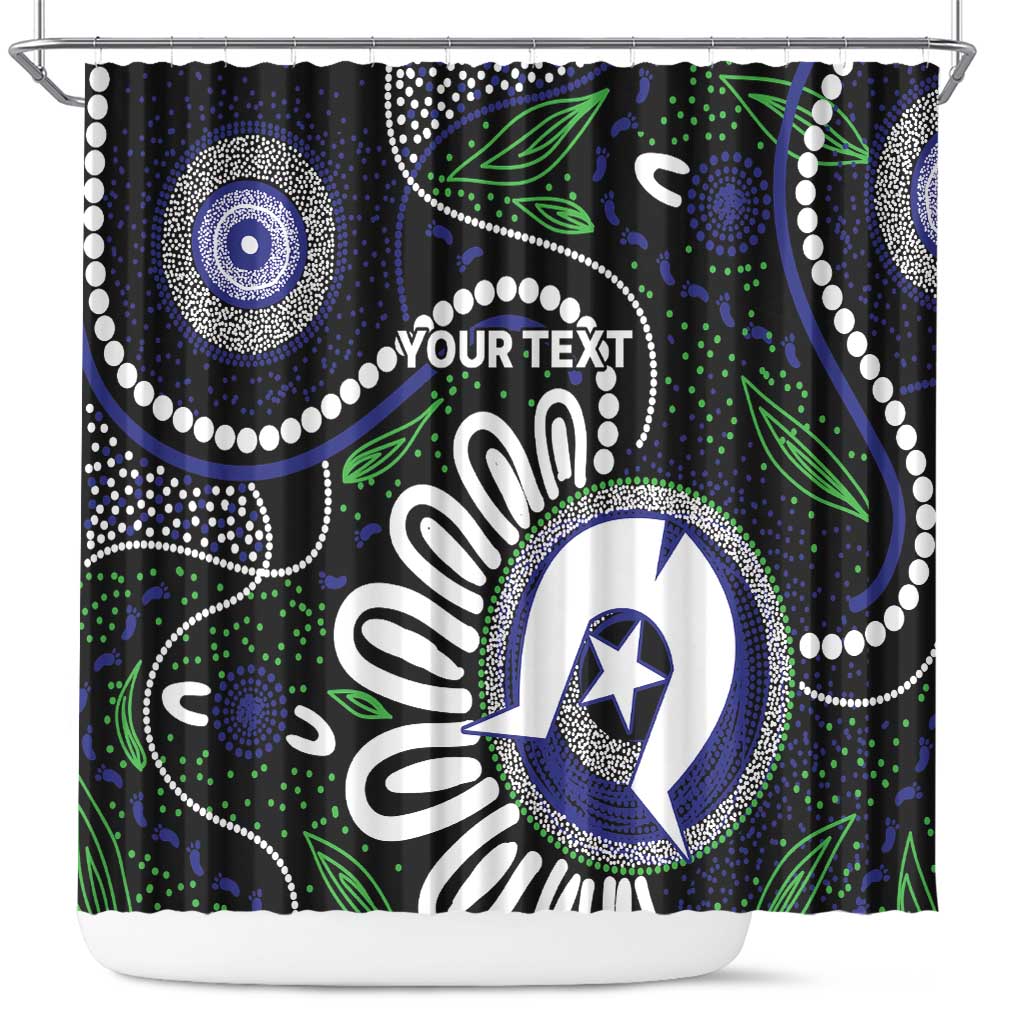 Torres Strait Islander Aboriginal Dot Painting Personalised Shower Curtain