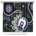 Torres Strait Islander Aboriginal Dot Painting Personalised Shower Curtain