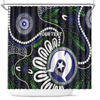 Torres Strait Islander Aboriginal Dot Painting Personalised Shower Curtain