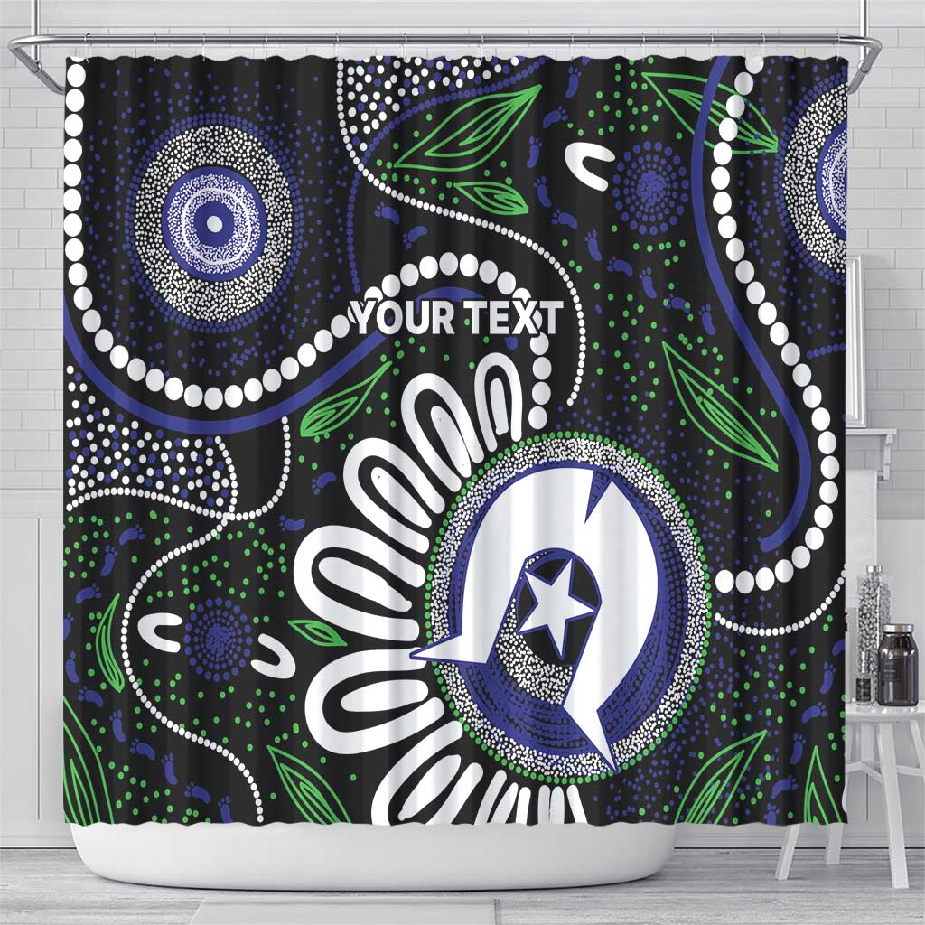 Torres Strait Islander Aboriginal Dot Painting Personalised Shower Curtain