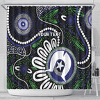 Torres Strait Islander Aboriginal Dot Painting Personalised Shower Curtain