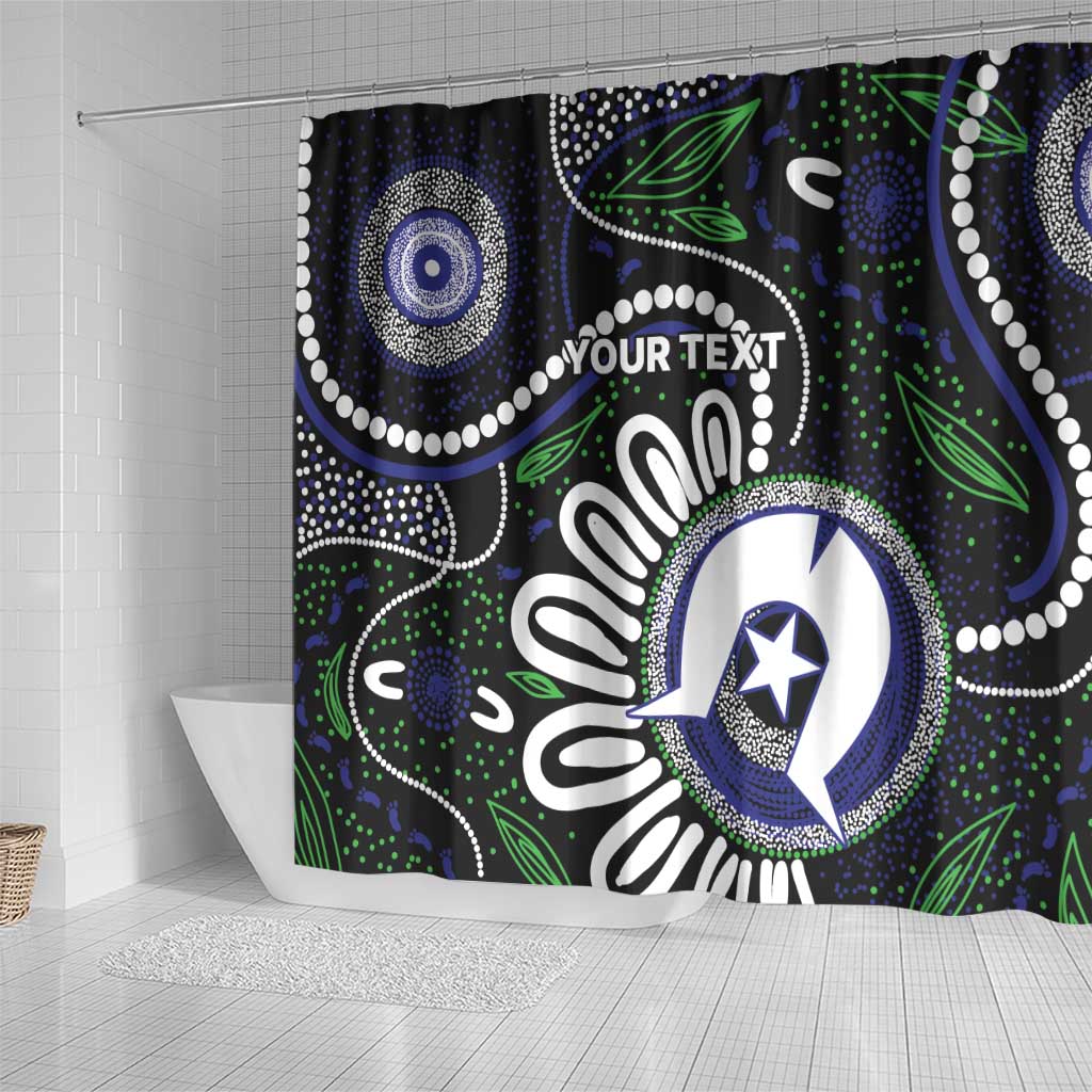 Torres Strait Islander Aboriginal Dot Painting Personalised Shower Curtain