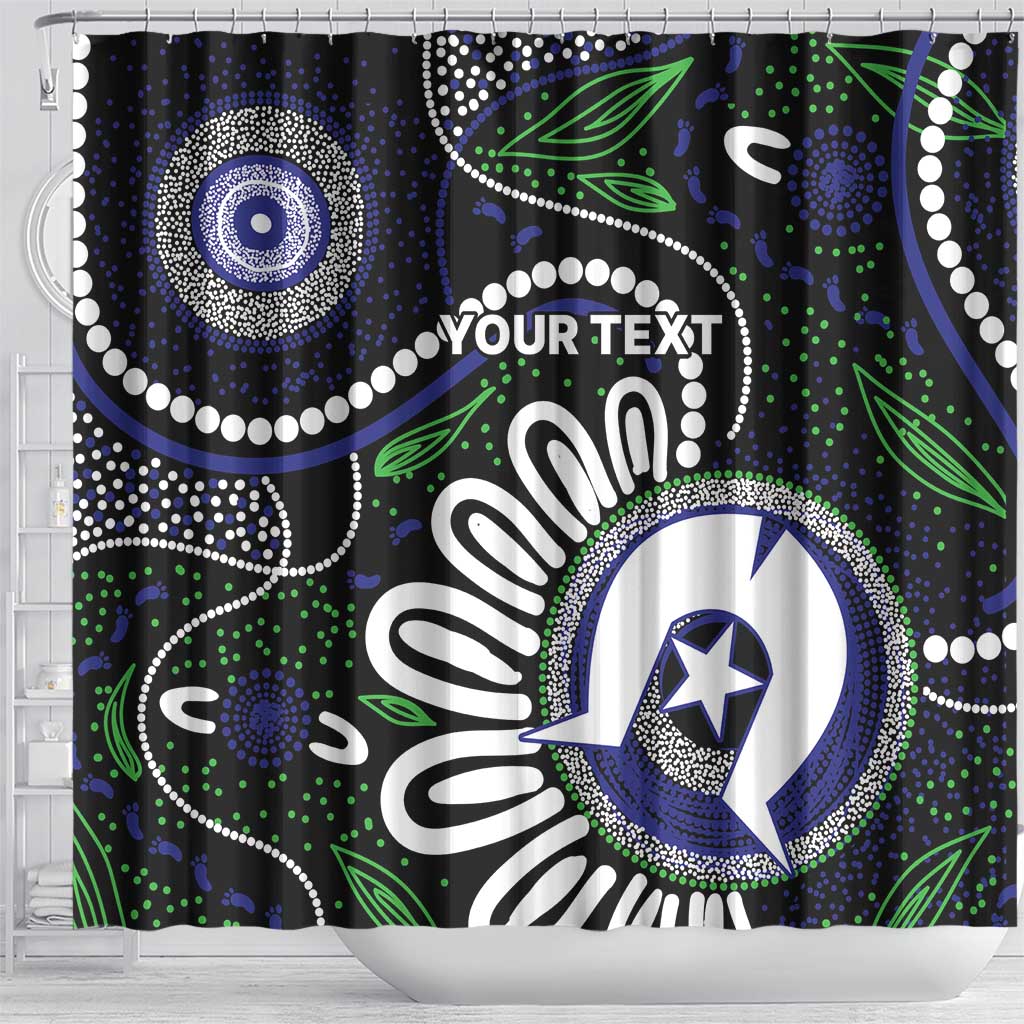 Torres Strait Islander Aboriginal Dot Painting Personalised Shower Curtain