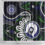 Torres Strait Islander Aboriginal Dot Painting Personalised Shower Curtain