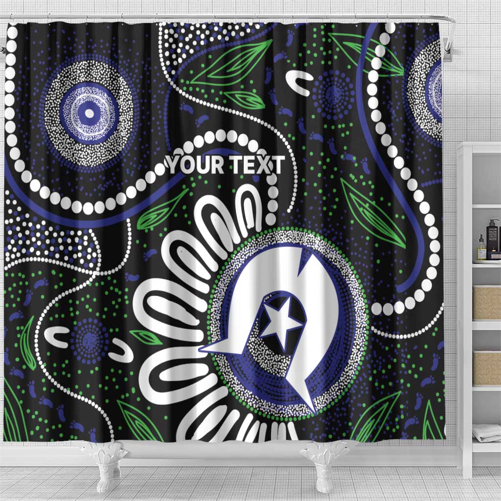 Torres Strait Islander Aboriginal Dot Painting Personalised Shower Curtain