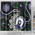 Torres Strait Islander Aboriginal Dot Painting Personalised Shower Curtain
