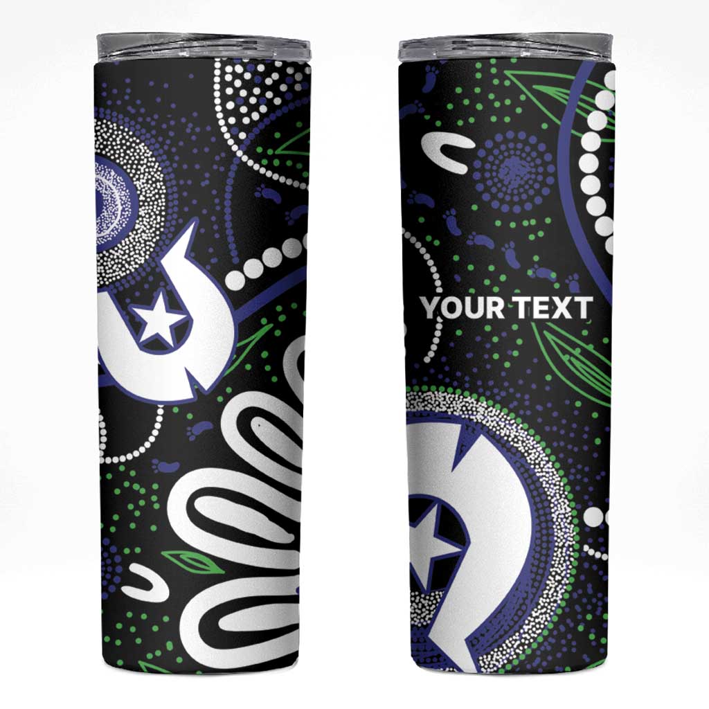 Torres Strait Islander Aboriginal Dot Painting Personalised Skinny Tumbler