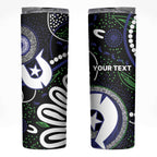 Torres Strait Islander Aboriginal Dot Painting Personalised Skinny Tumbler