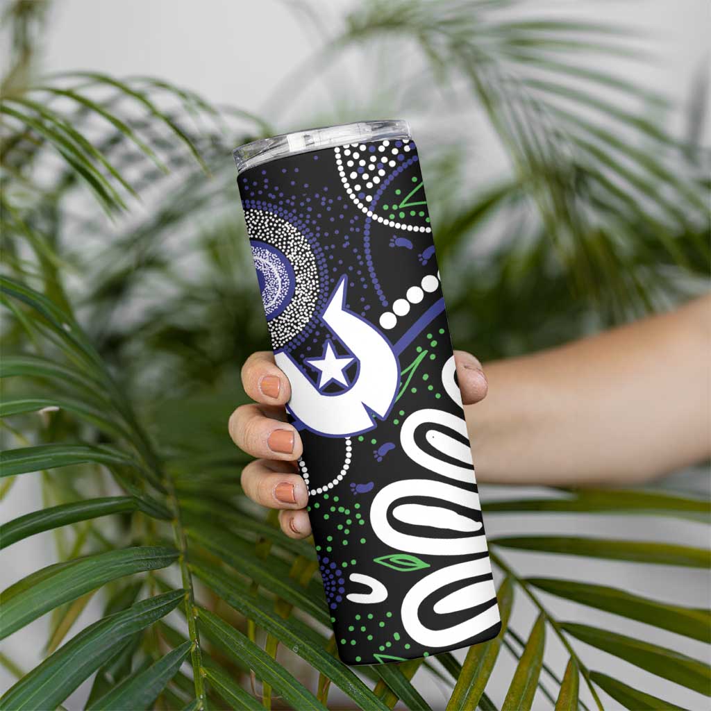 Torres Strait Islander Aboriginal Dot Painting Personalised Skinny Tumbler
