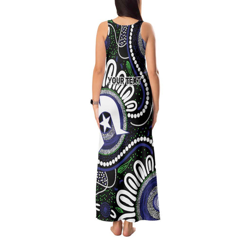 Torres Strait Islander Aboriginal Dot Painting Personalised Tank Maxi Dress