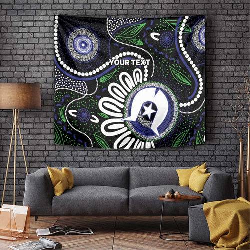 Torres Strait Islander Aboriginal Dot Painting Personalised Tapestry