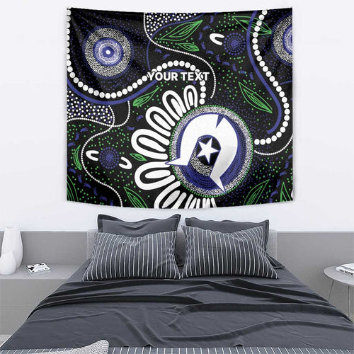 Torres Strait Islander Aboriginal Dot Painting Personalised Tapestry